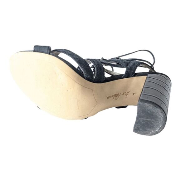 SAM EDELMAN Yardley Black Suede Lace Up Sandals Size 9M - Picture 7 of 7